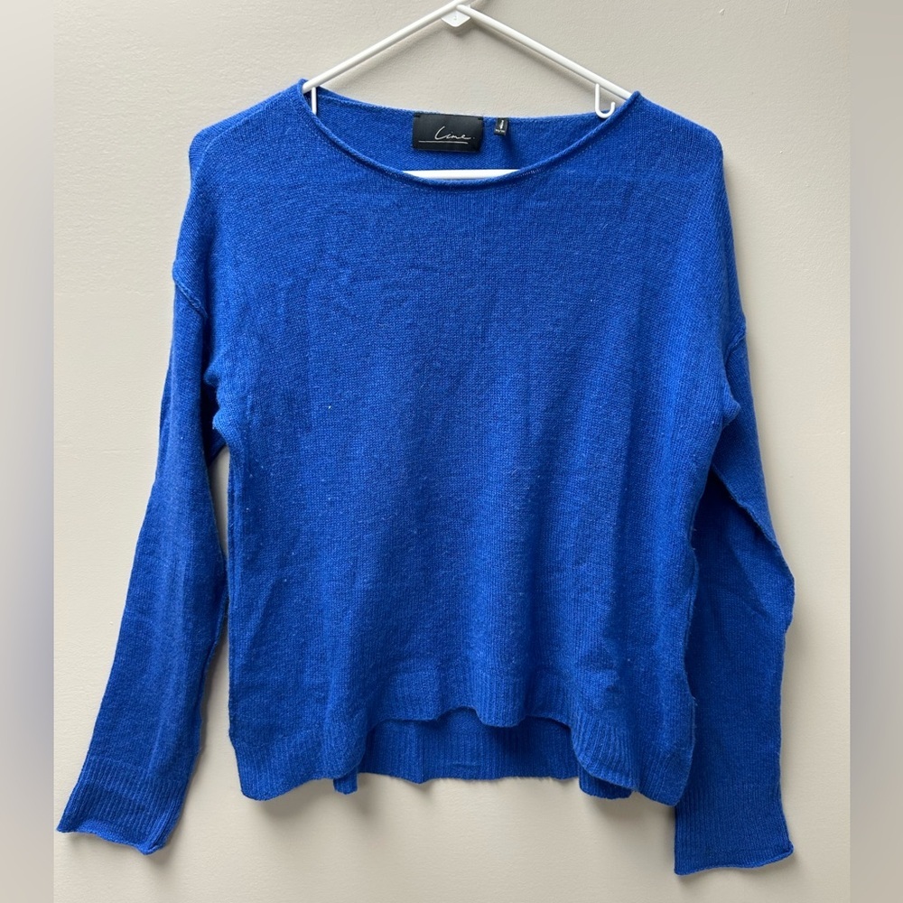 Lime Women’s Blue 100%‎ Cashmere Sweater